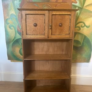 Arts and Crafts Oak Bookshelf Cabinet