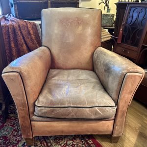 Vintage French Leather Club Chair