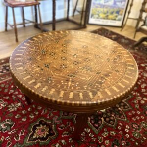 Inlaid Circular Low Coffee Table
