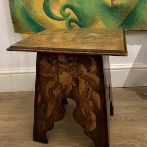 Small Arts and Crafts Style Decorative Penwork Table