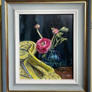 Pink Ranunculus, Silk Scarf