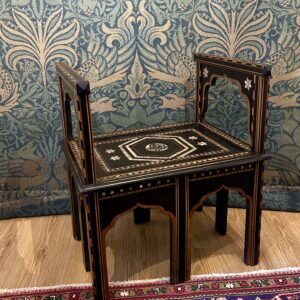 Rare Ottoman Inlaid Bench Attributed to Liberty & Co